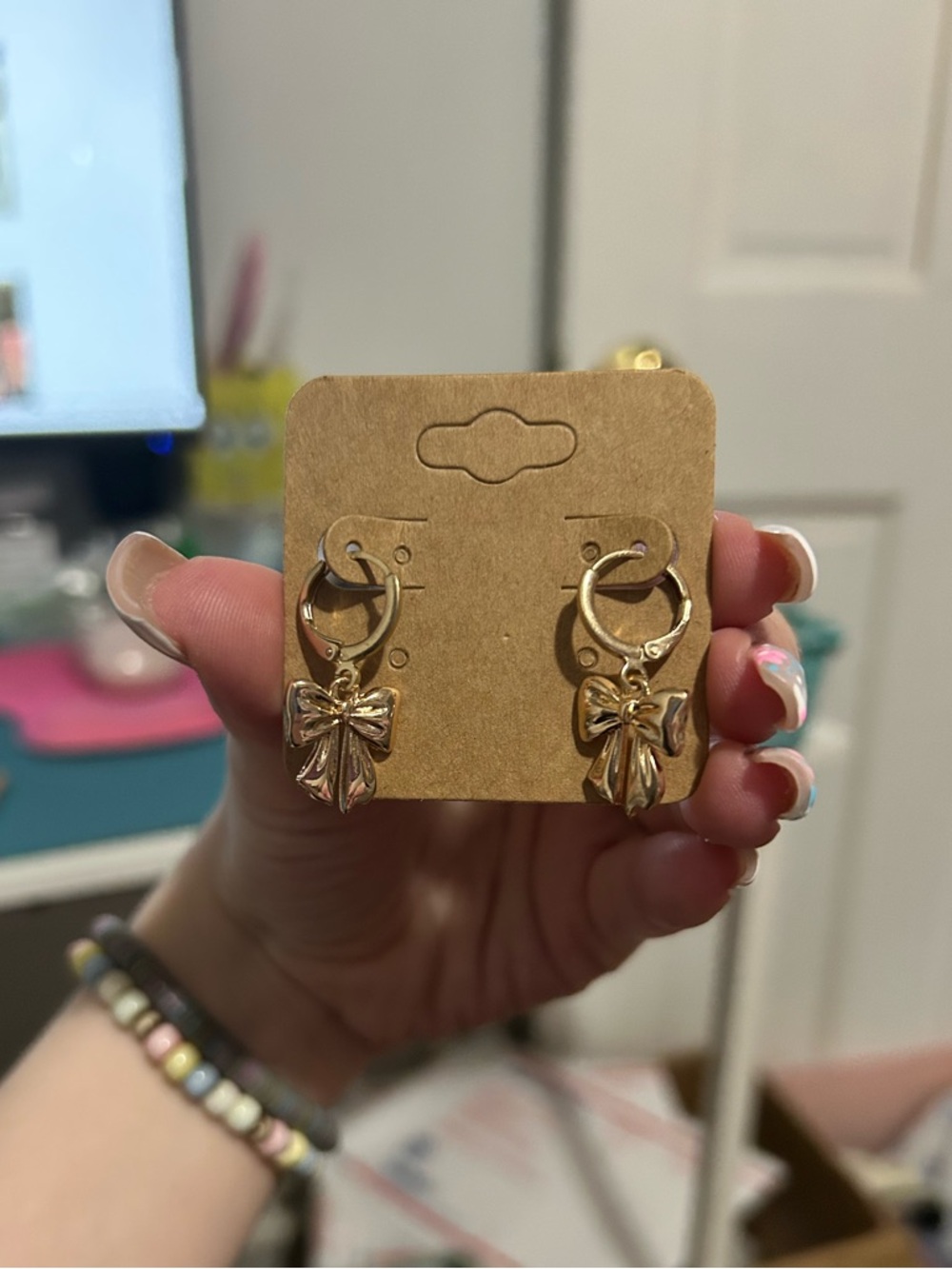 wild fable Gold Bow Hoop Earrings